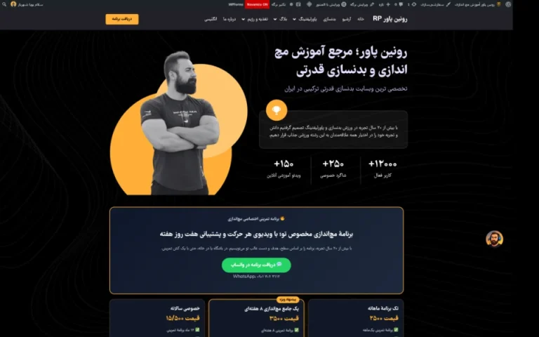 نمونه کار طراحی سایت کیاهاست: رونین پاور